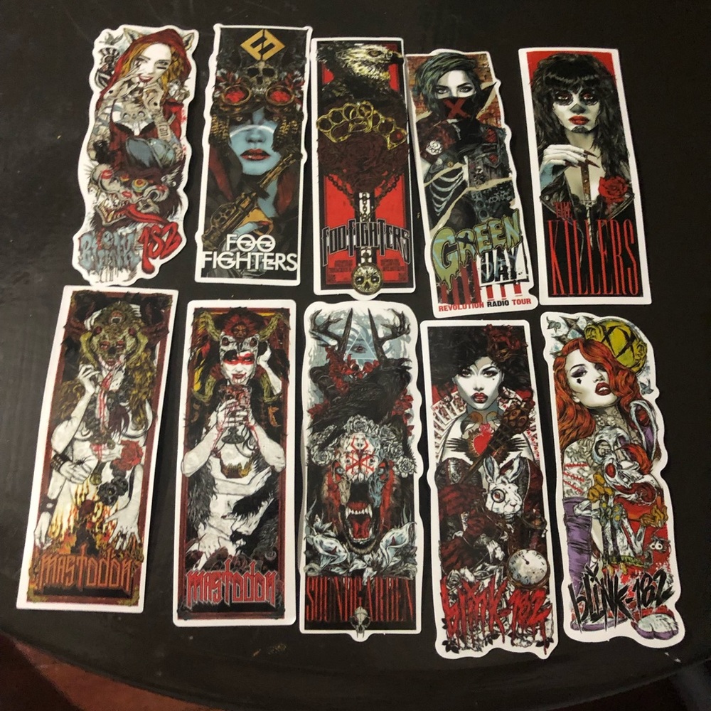 10 vinyl stickers